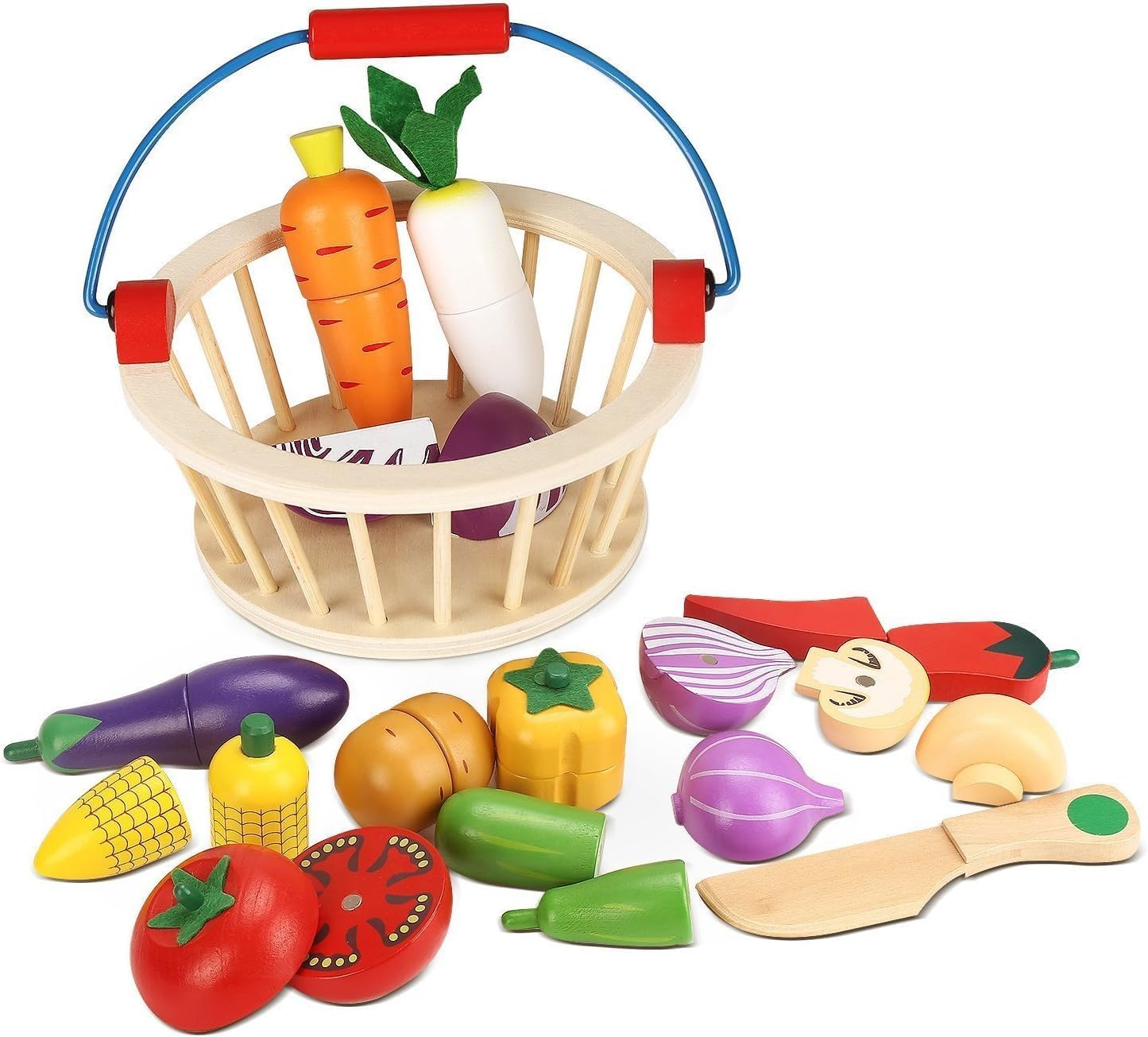 Wooden cutting Vegetable Basket