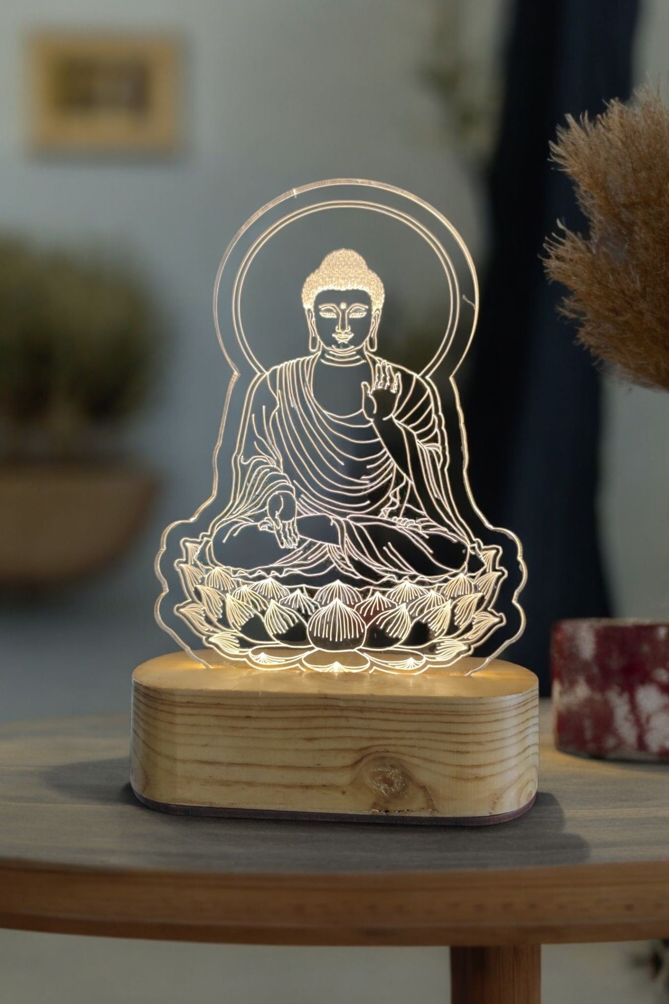 spiritual buddha led Acrylic led lamp