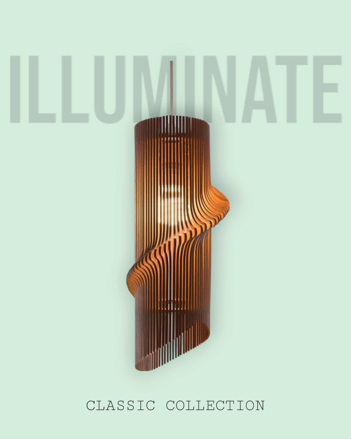 Classic Hanging Electric Wooden Lamp