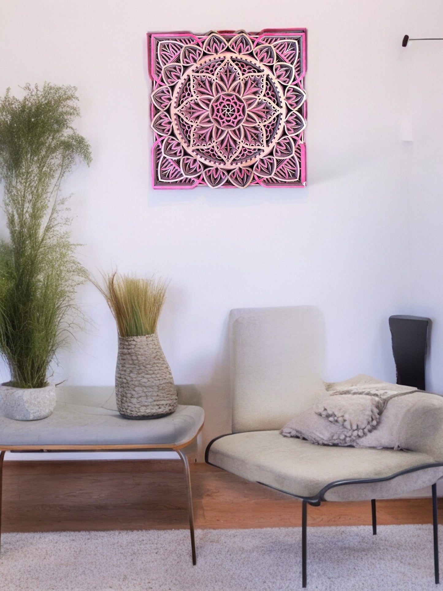 Multi Layers Red Golden Composition Mandala