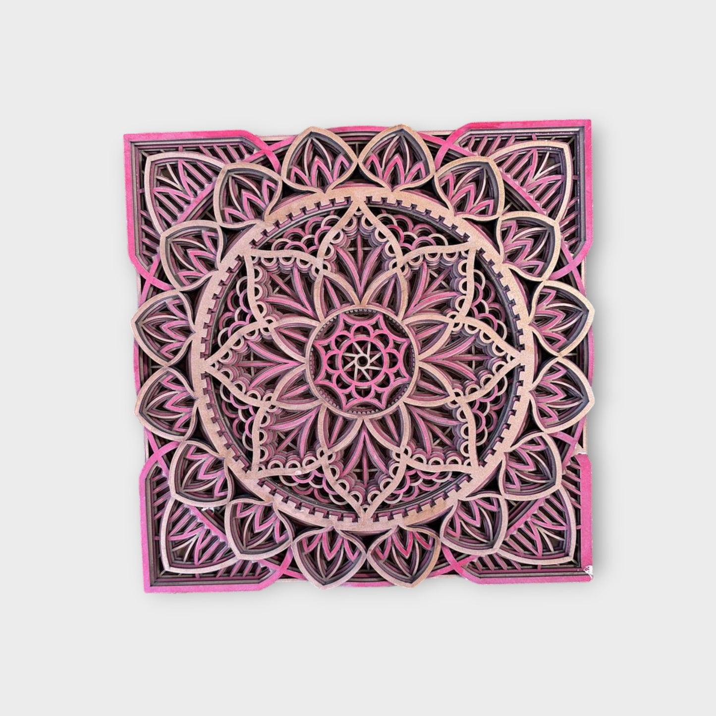 Multi Layers Red Golden Composition Mandala