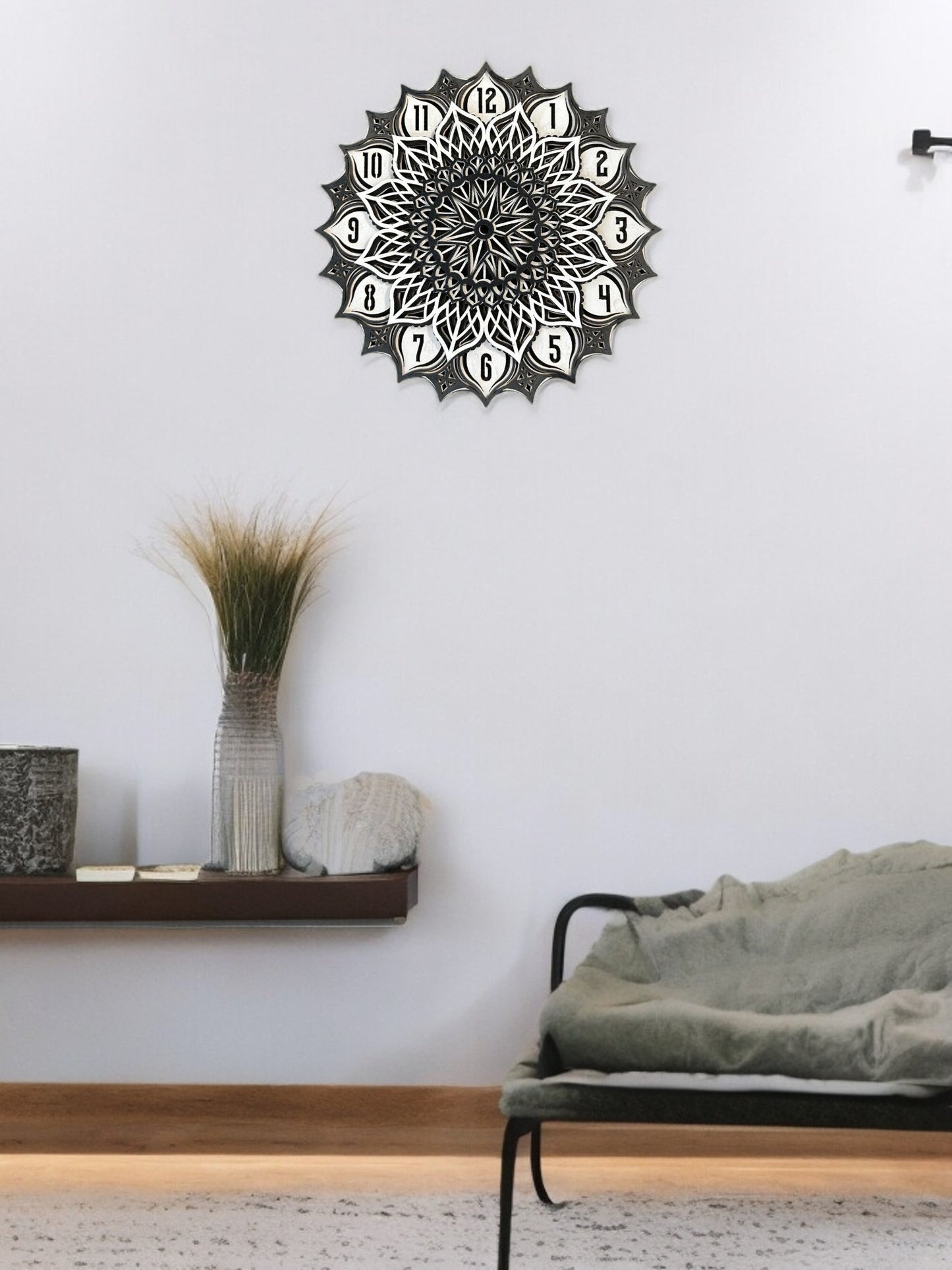 Mandala Wall Art Clock v2