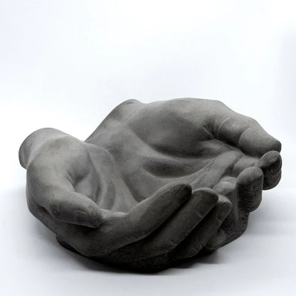 Docile Dark Concrete - Multipurpose Real Human Hand Sculpture For Office & Home