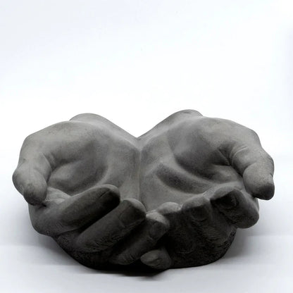 Docile Dark Concrete - Multipurpose Real Human Hand Sculpture For Office & Home