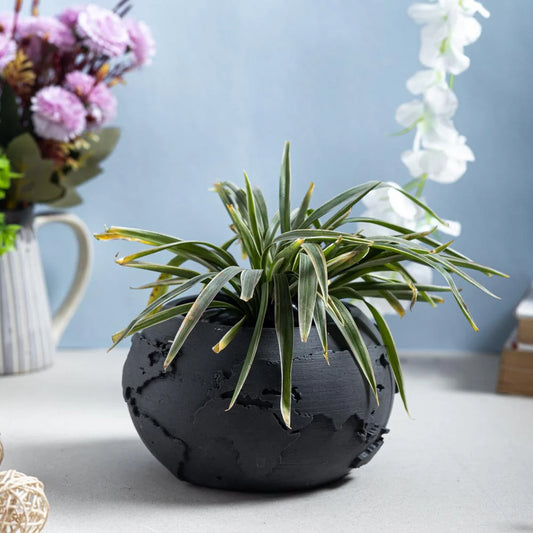 Globe-inspired contemporary Planter