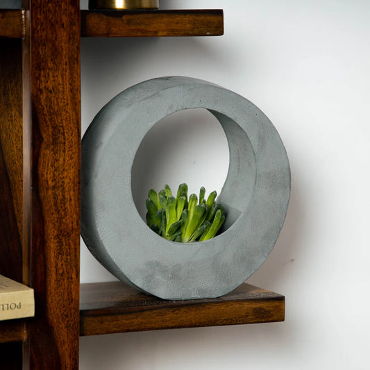 Moon Shaped Basket Concrete Planter for Indoors and outdoors