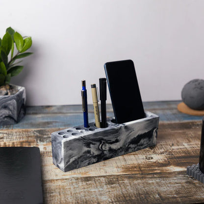 Rectarranger Marble Rectangular Desk Organizer For Home And Office