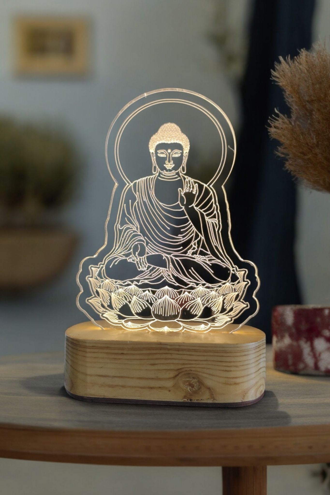 Buddha Acrylic LED Table Lamp